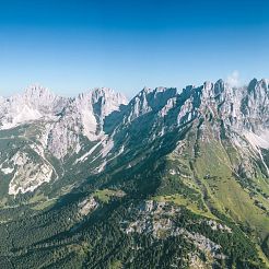 Panoramaaufnahme vom Wilder Kaiser Gebirgsstock