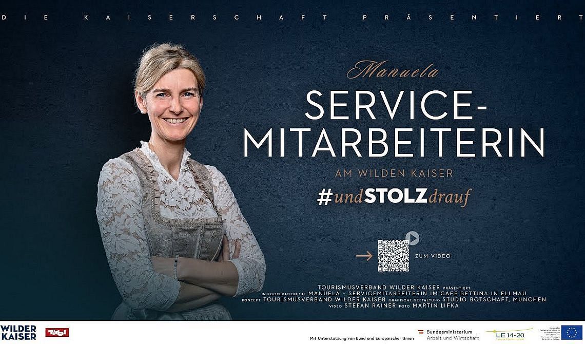 Manuela, Servicemitarbeiterin am Wilden Kaiser #undSTOLZdrauf